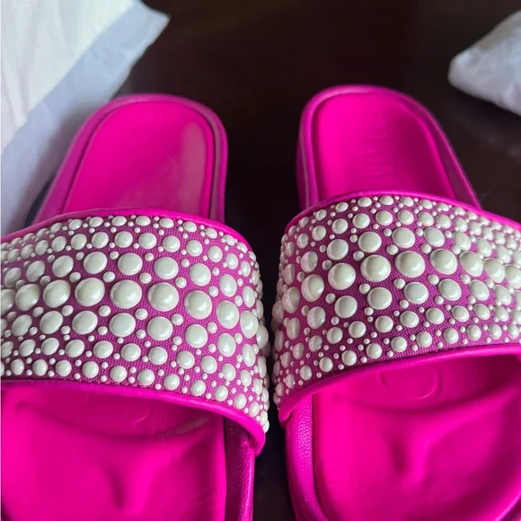 Jimmy Choo Fitz Fuchsia with Pearls NWT size 39 New never worn - Picture 6 of 9